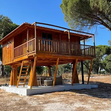 Suspended Wooden House - Monte Da Cortica